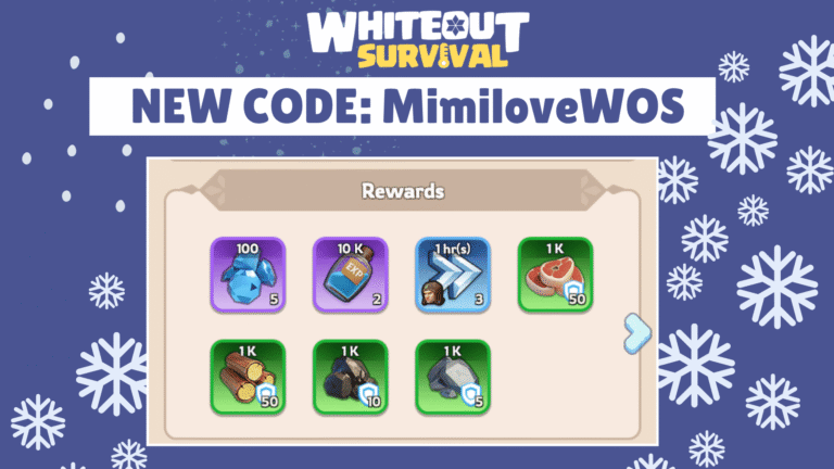 MimiloveWOS Gift Code Whiteout Survival