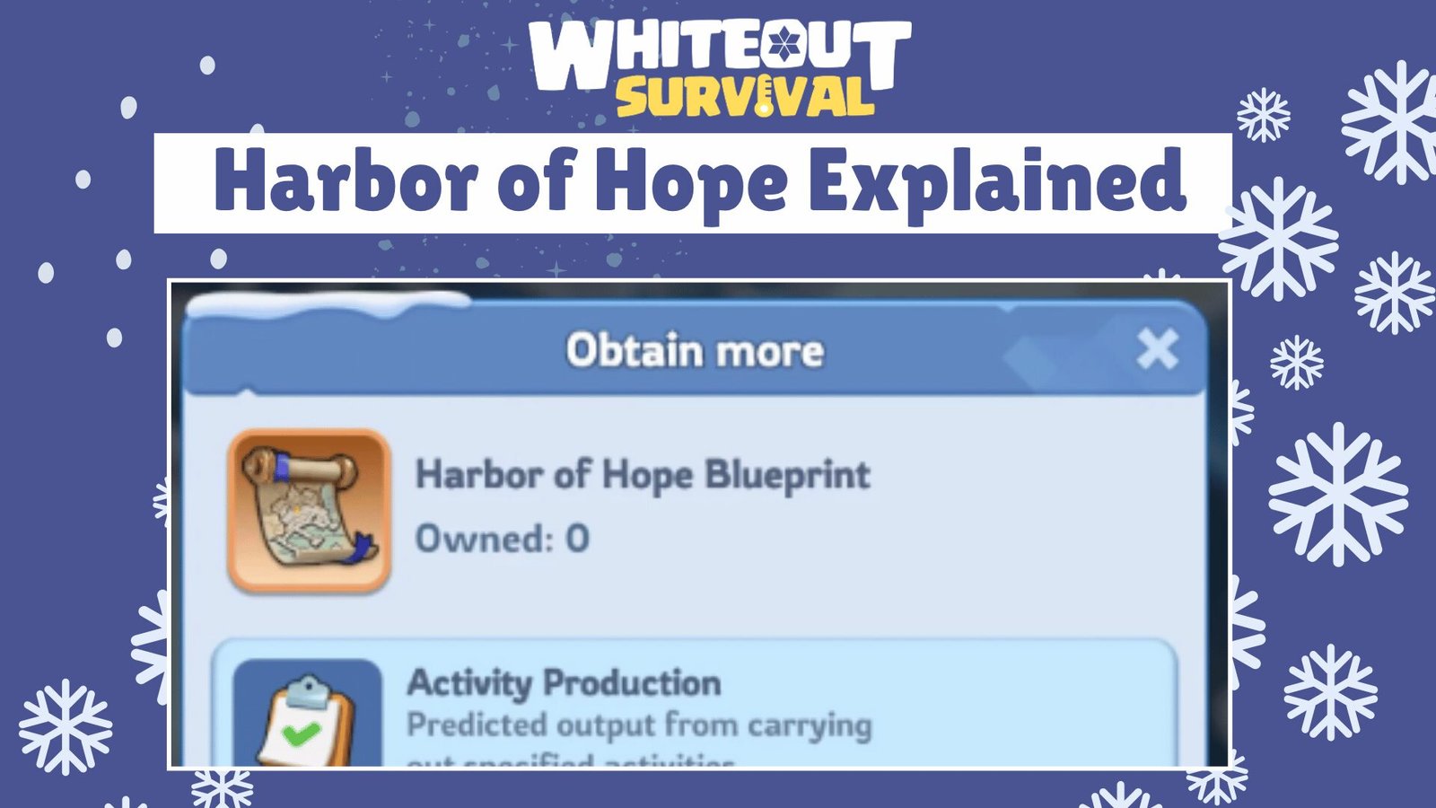 Whiteout survival harbor of hope