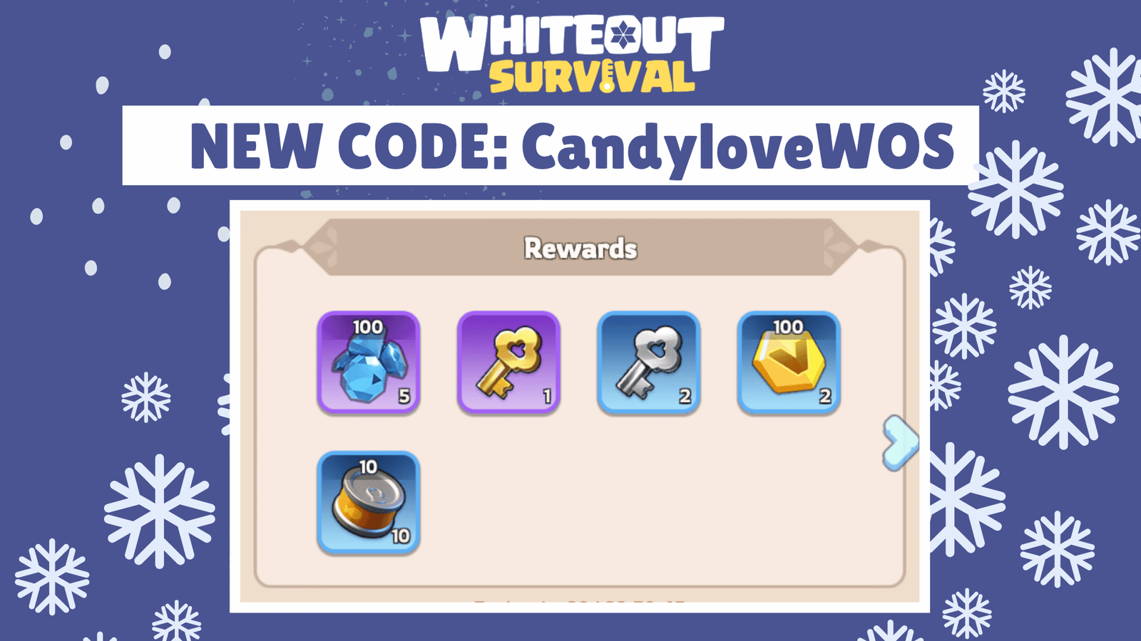 candyloveWOS whiteout survival gift code