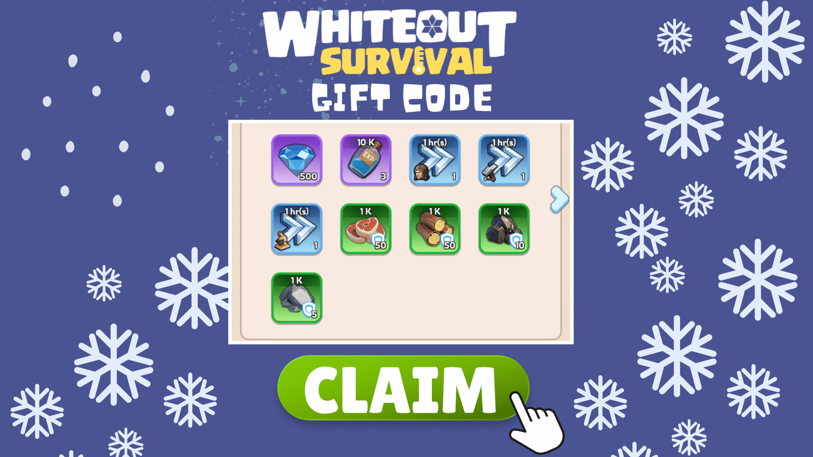 whiteout survival gift code redeem new codes